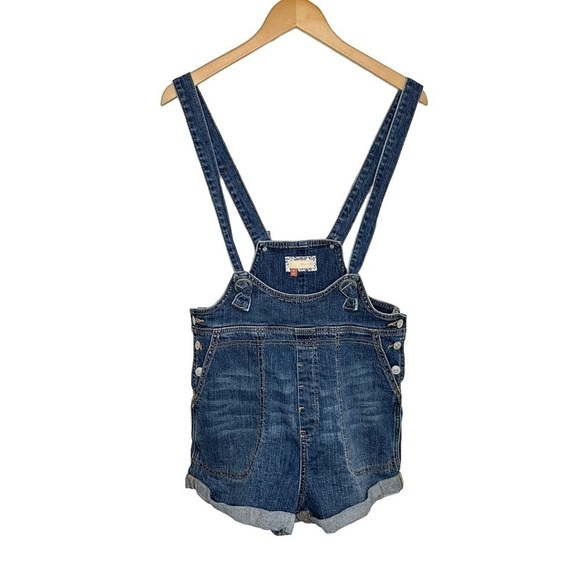 Anthropologie Pilcro Shorts Womens Slouchy Shorts Overall Sz 29 Denim Shortall - Picture 3 of 9